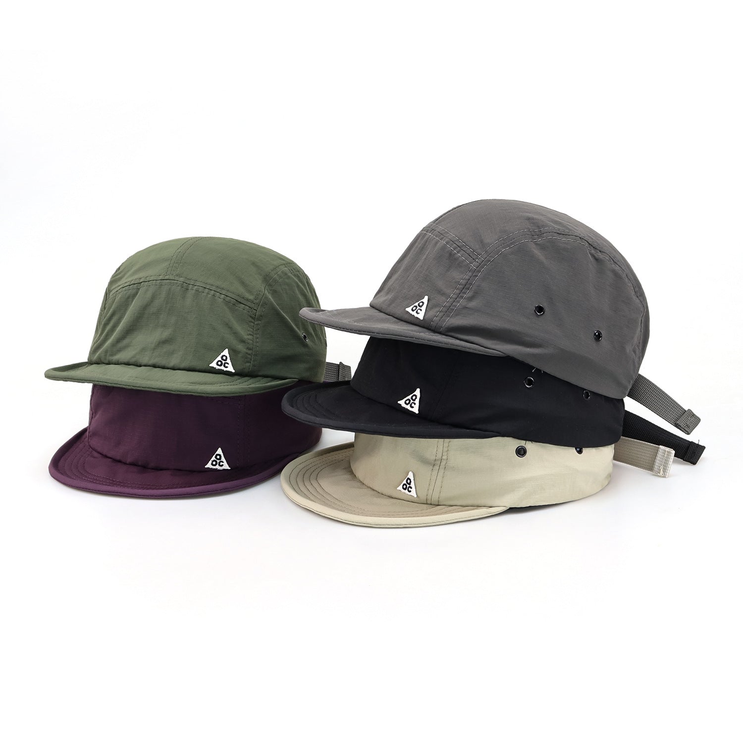 Wholesale short brim embroidered peaked cap soft brim five-piece hat
